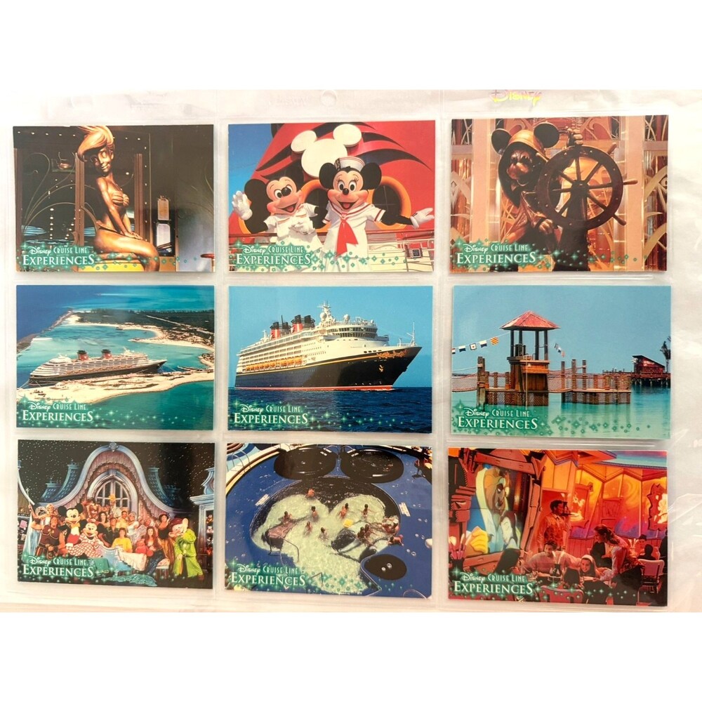 Walt Disney World Experiences Disney Cruise Line 9 Card Set Complete In Sleeve